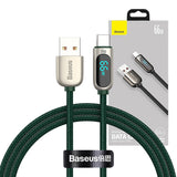 Baseus Display Cable USB til Type-C, 66W, 1m (grøn)