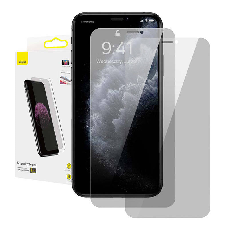 Baseus 0,3 mm skærmbeskytter (2pcs pakke) til iPhone XS Max / 11 Pro Max 6,5 tommer