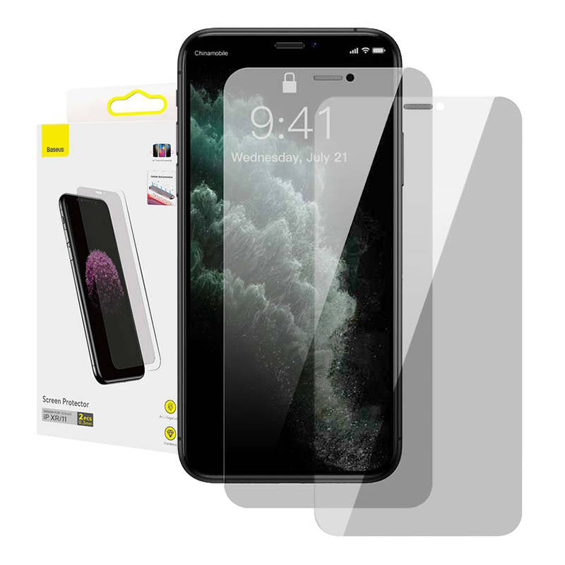 Baseus 0,3 mm skærmbeskytter (2 stykker pakke) til iPhone XR / 11 6,1 tommer