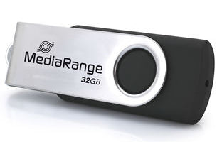 MediaRange MR1952 USB-nøgle 32 GB USB Type-C 3.2 Gen 1 (3.1 Gen 1) Sort, Sølv