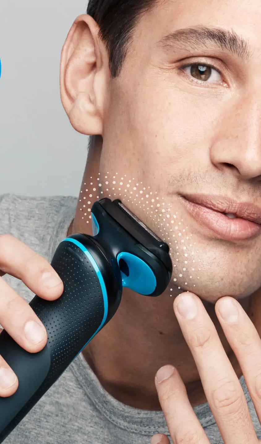 Braun 51-B1000s Folie shaver Sort, Blå