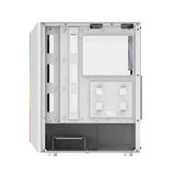 Darkflash DK151 LED-computerhylster (hvid) + 3 RGB-ventilatorer
