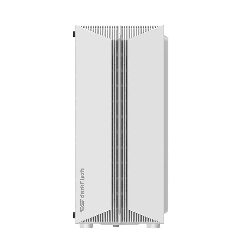 Darkflash DK151 LED-computerhylster (hvid) + 3 RGB-ventilatorer
