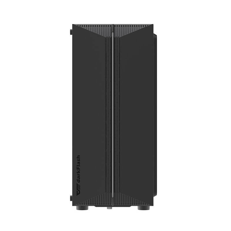 Darkflash DK151 LED-computerhylster (sort) + 3 RGB-ventilatorer
