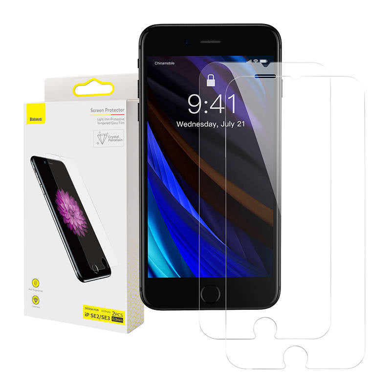 Hærdet glas 0,3 mm Baseus til iPhone SE 2 / iPhone SE 3