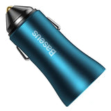 Baseus Golden Contactor Max biloplader, 2x USB, 60W (blå)