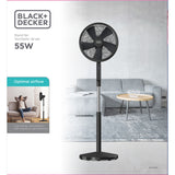 Black+Decker Pedestal Fan 5 Blades Black 50 W