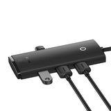 Baseus Lite Series Hub 4in1 USB-C til 4x USB 3.0 + USB-C, 1m (Sort)