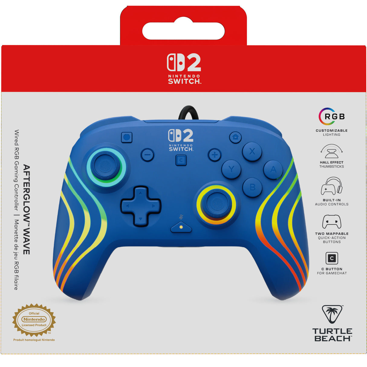 Turtle Beach TBC-8006-25 spil-controller Blå USB Gamepad Nintendo Switch, Nintendo Switch 2, Nintendo Switch OLED