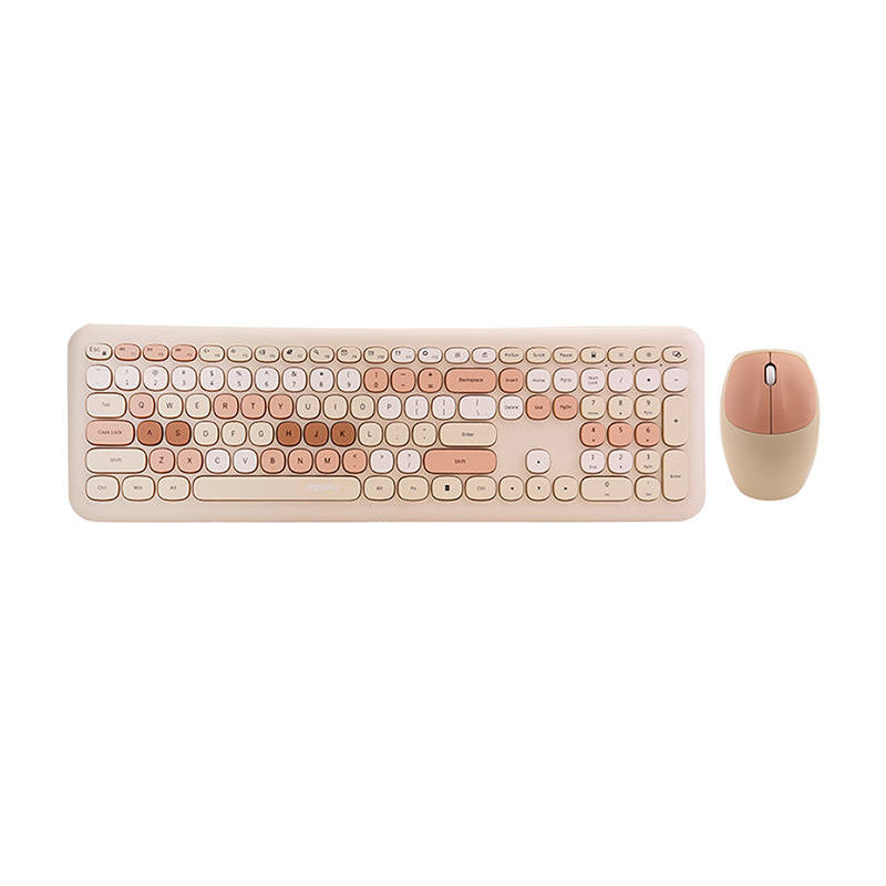 Trådløst tastatur + musesæt MOFII 666 2.4G (beige)