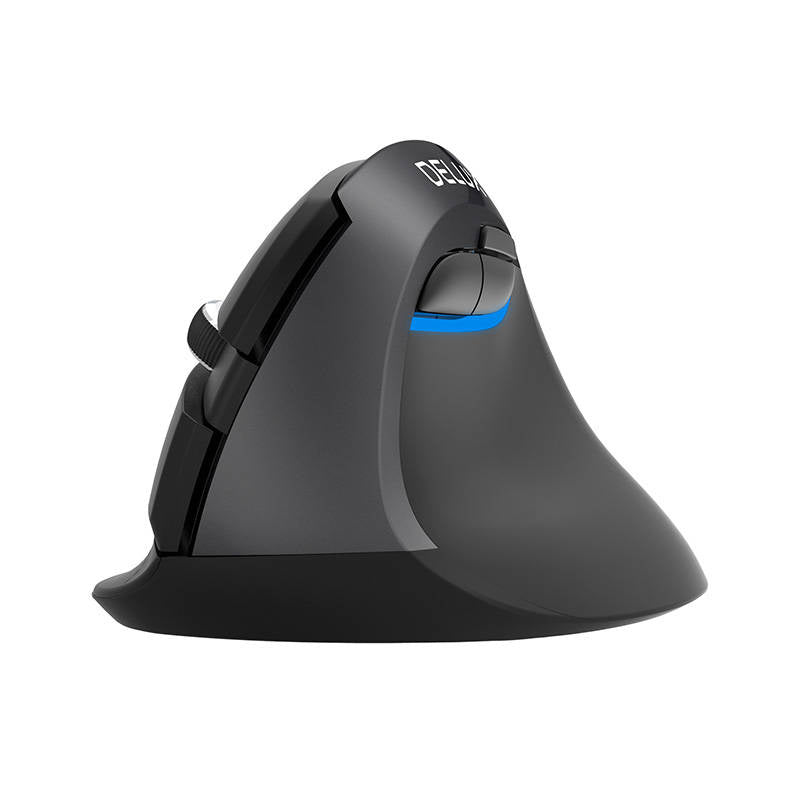 Trådløs vertikal mus Delux M618Mini DB BT+2.4G 2400DPI (sort)