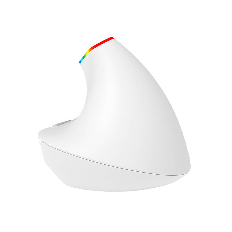 Trådløs vertikal mus Delux M618C 2.4G 1600DPI RGB (hvid)