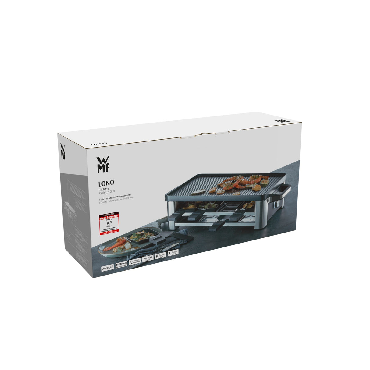 WMF Lono 0415040011 raclette grill 8 person(er) 1500 W Sort, Krom