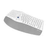 Trådløst ergonomisk tastatur Delux GM901D BT+2.4G (hvid)