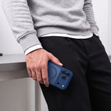 Tech Protect Magpeak Magsafe Cc Iphone 17 Pro Max / 18 Pro Max Mat Dyb Blå