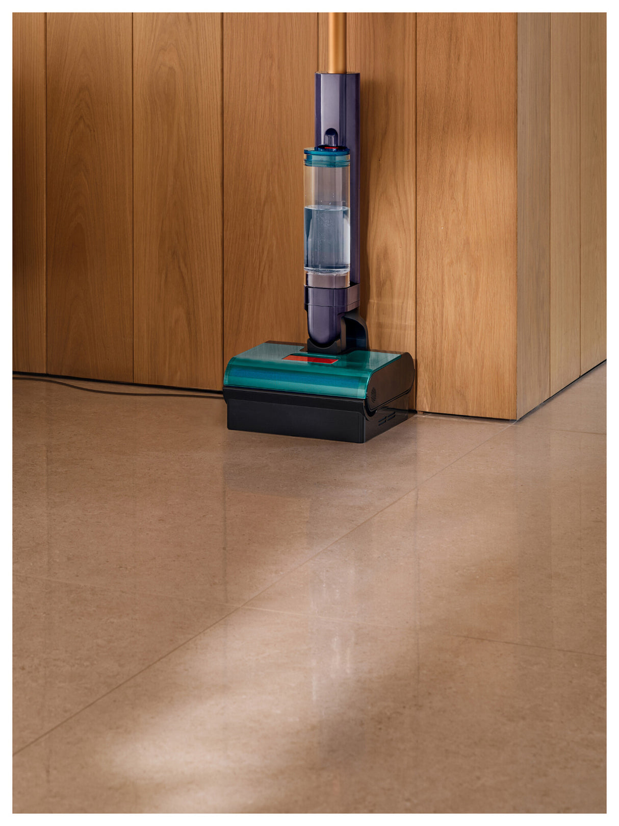 Dyson Clean + Wash Hygiene 2-i-1 stangstøvsuger Batteri Tør&våd Poseløs Blå, Kobberfarve