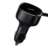 Biloplader Baseus Enjoyment med kabel USB-C + Lightning 3A, 30W (sort)