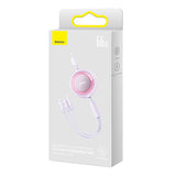 Baseus Bright Mirror 3, USB 3-i-1-kabel til mikro USB / USB-C / Lightning 66W / 2A 1.1m (purpur)