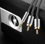Vention BCFBH lydkabel 2 m 3.5mm TRRS 2 x RCA Sort