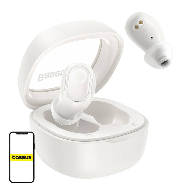 Trådløse hovedtelefoner Baseus Bowie WM02 TWS, Bluetooth 5.0 (hvid)