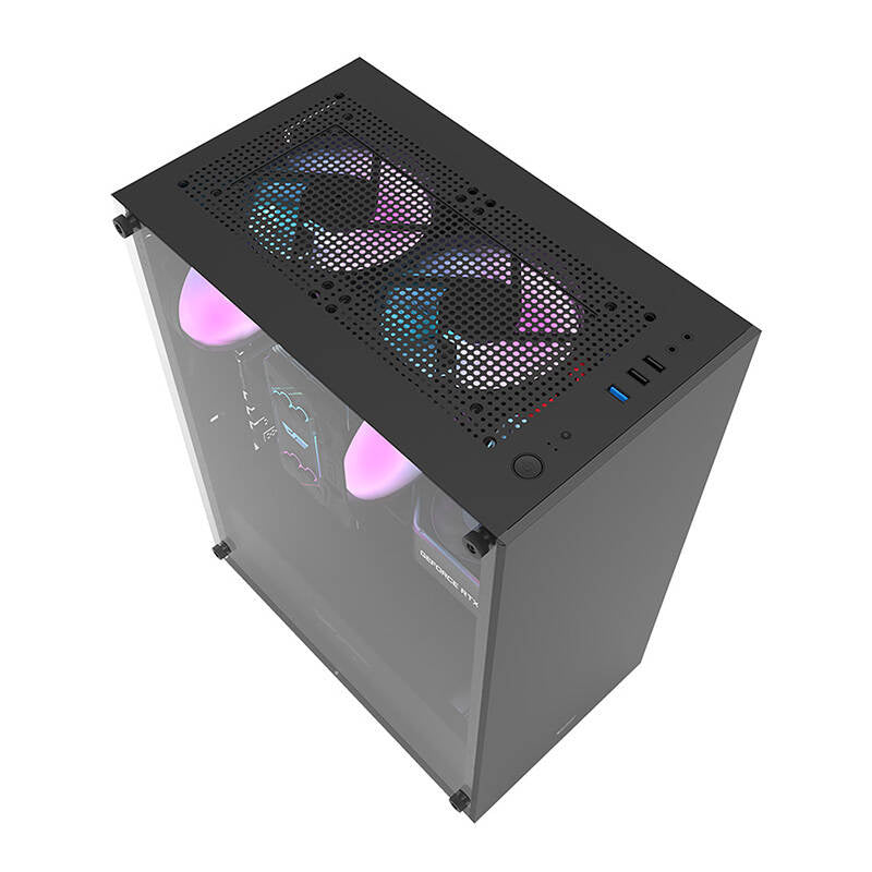 Computerkasse Darkflash DK100 (sort)