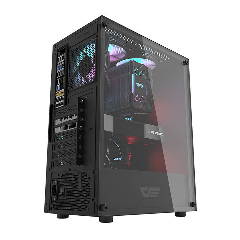 Computerkasse Darkflash DK100 (sort)