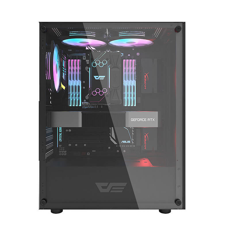 Computerkasse Darkflash DK100 (sort)