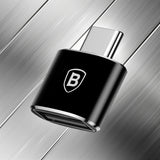 Baseus Mini USB-A to USB-C OTG Adapter - Black