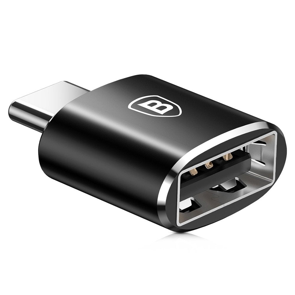 Baseus Mini USB-A to USB-C OTG Adapter - Black
