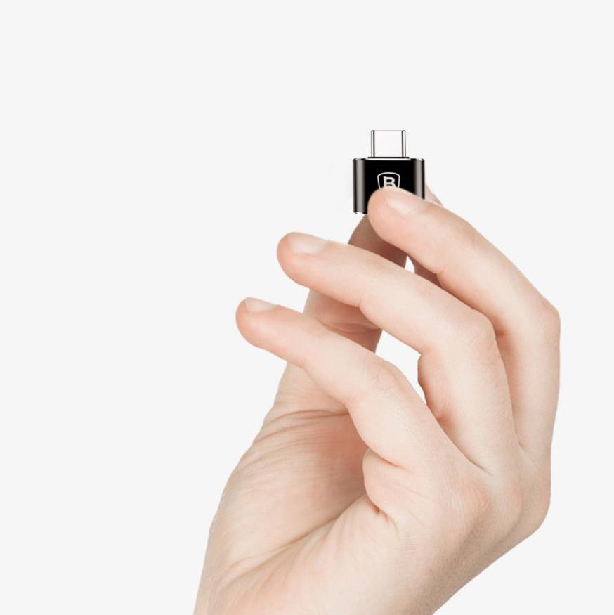 Baseus Mini USB-A to USB-C OTG Adapter - Black
