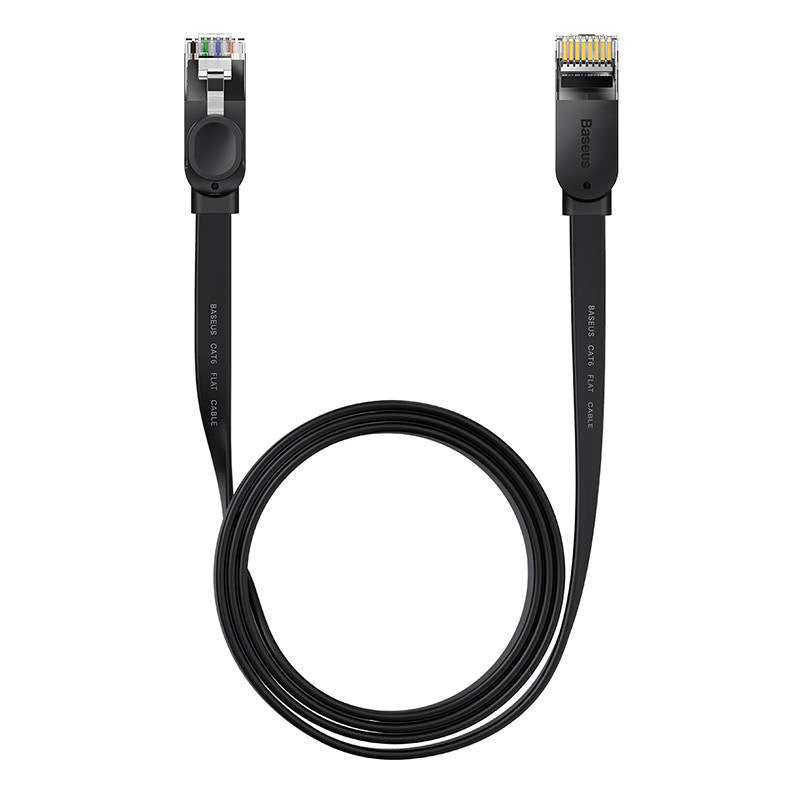 Baseus Ethernet RJ45, 1Gbps, 1,5 m netværkskabel (sort)