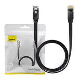 Baseus Ethernet RJ45, 1Gbps, 1,5 m netværkskabel (sort)