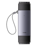 Baseus Lite Series SD/TF-hukommelseskortlæser, USB + USB-C (grå)