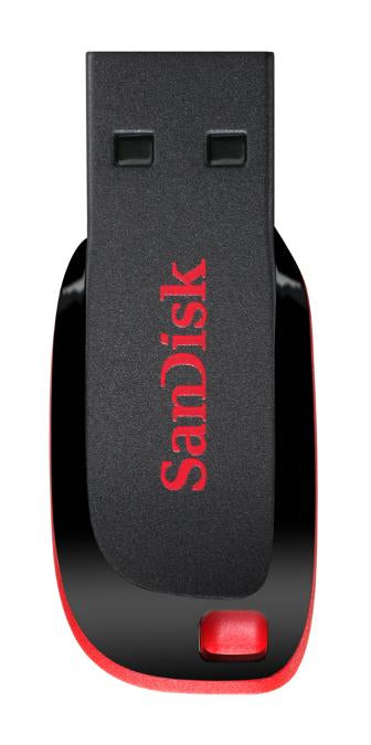 SanDisk Cruzer Blade USB-nøgle 128 GB USB Type-A 2.0 Sort, Rød