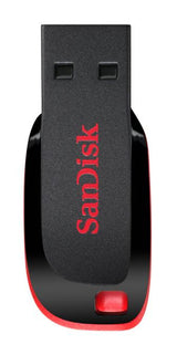 SanDisk Cruzer Blade USB-nøgle 128 GB USB Type-A 2.0 Sort, Rød
