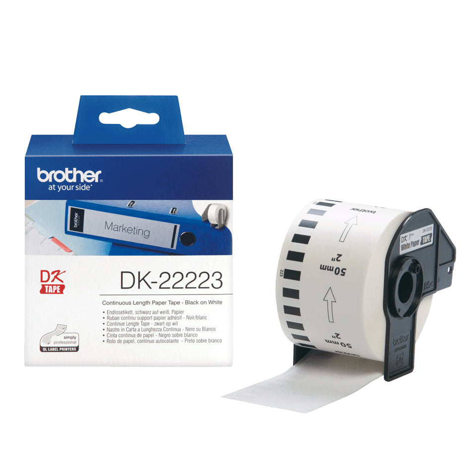 Brother DK-22223 print etiket Hvid