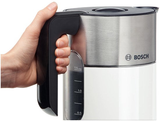 Bosch TWK8611P elkedel 1,5 L 2400 W Anthracit, Rustfrit stål, Hvid