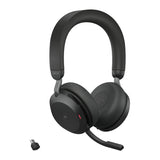 Jabra Evolve2 75 Headset Kabel & trådløs Opkald/musik USB Type-C Bluetooth Opladningsstativ Sort