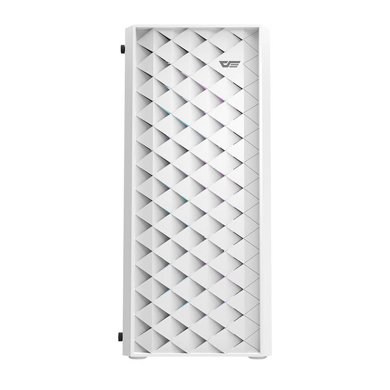 Darkflash DK351 computerkasse (hvid) + 4 RGB-ventilatorer