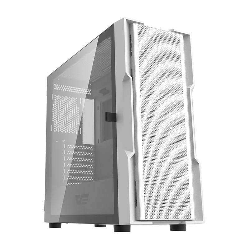 Darkflash DK431 computerkasse (hvid) + 4 vifter