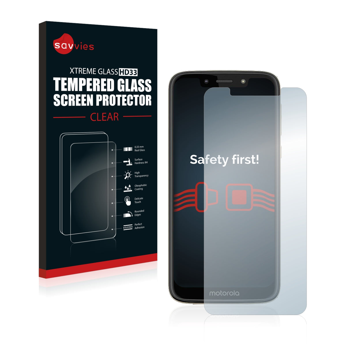 Savvies Tempered Glass Screen Protector til Motorola Moto G7 Play