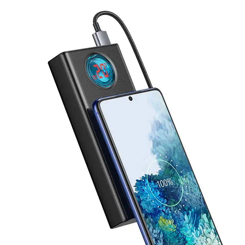 Powerbank Baseus Amblight 30000mAh, 4xUSB, USB-C, 65W (sort)