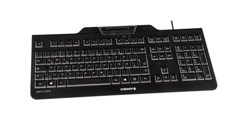 CHERRY KC 1000 SC tastatur Kontor USB Nordisk Sort