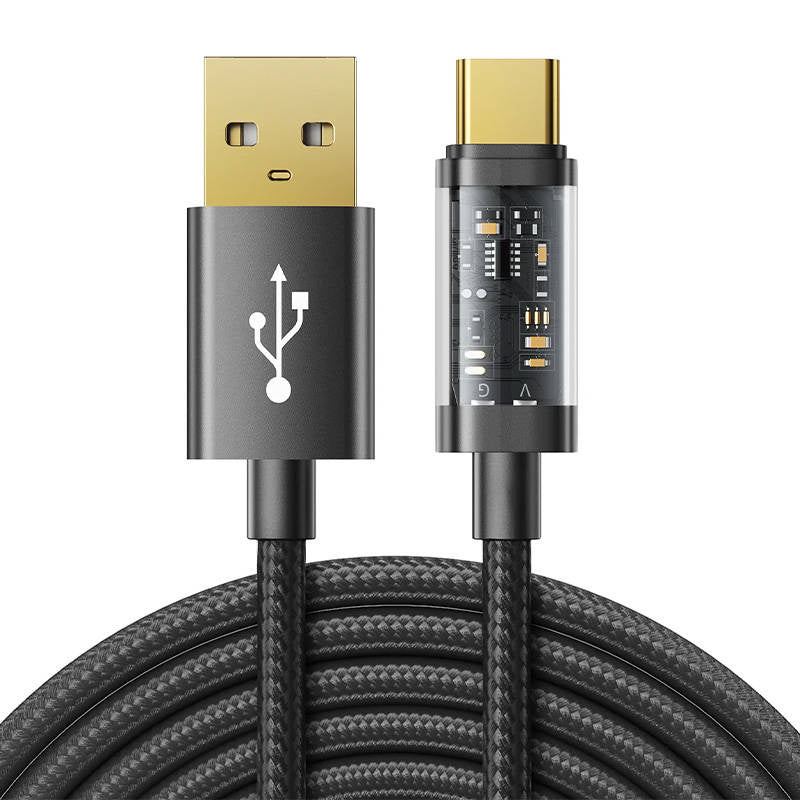 USB til USB-C-kabel Joyroom S-UC027A12 3A, 1,2 m (sort)