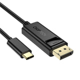 USB-C til Display Port kabel Choetech XCP-1801BK, ensrettet, 4K, 1,8 m (sort)