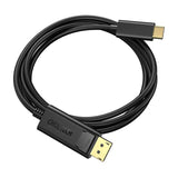 USB-C til Display Port kabel Choetech XCP-1801BK, ensrettet, 4K, 1,8 m (sort)