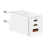 Væglader Baseus GaN5 Pro 2xUSB-C + USB, 65W (hvid)