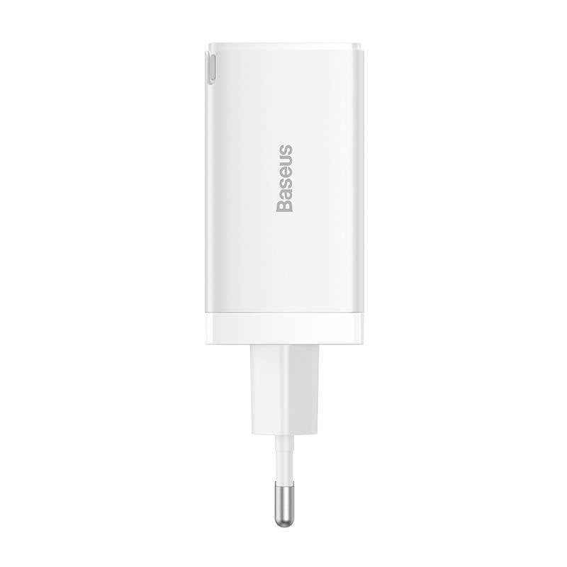 Væglader Baseus GaN5 Pro 2xUSB-C + USB, 65W (hvid)