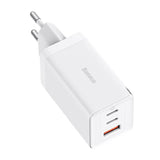 Væglader Baseus GaN5 Pro 2xUSB-C + USB, 65W (hvid)