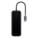 Hub 5in1 Baseus AcmeJoy serie USB-C til 2xUSB 3.0 + USB 2.0 + USB-C PD + RJ45 (mørkgrå)
